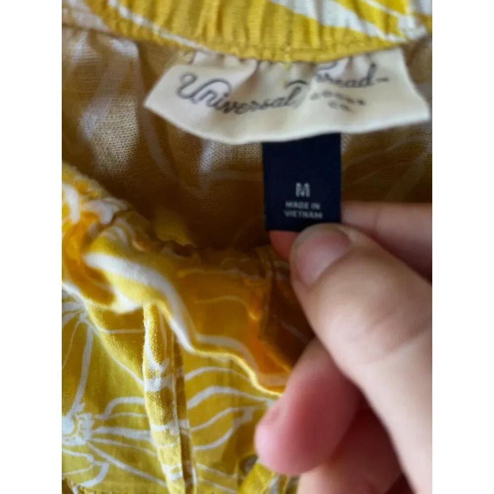 floral linen blend midi skirt size medium